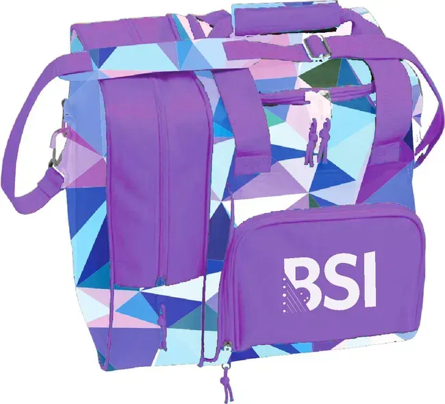 BSI Deluxe Single Tote Pink/Purple Triangles