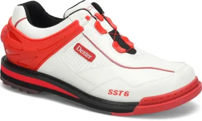 Dexter Mens SST 6 Hybrid BOA White & Red Right Hand Wide Width