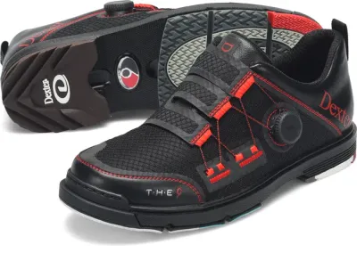 Dexter Mens THE 9 Stryker BOA Black/Red Wide Width