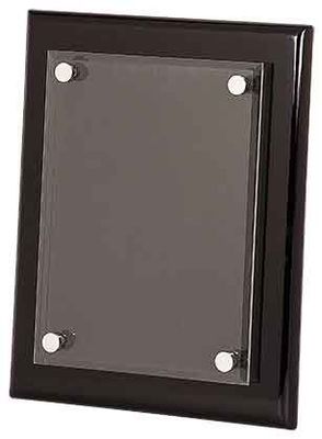 9" x 12" Black Piano Finish Floating Acrylic Plaque