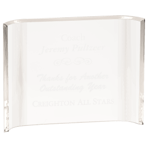 SKU: ACC68 - 8" x 6" Clear Acrylic Crescent