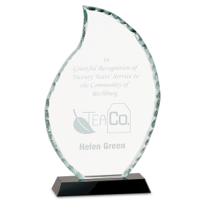 SKU: FC12 - 9 1/2" Flame Facet Glass on Black Base