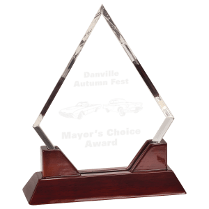 SKU: PTA41 - 8 1/2" Diamond Prestige Acrylic with Rosewood Piano Finish Base