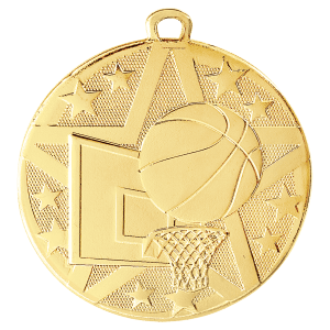 2” Gold Superstar Basketball