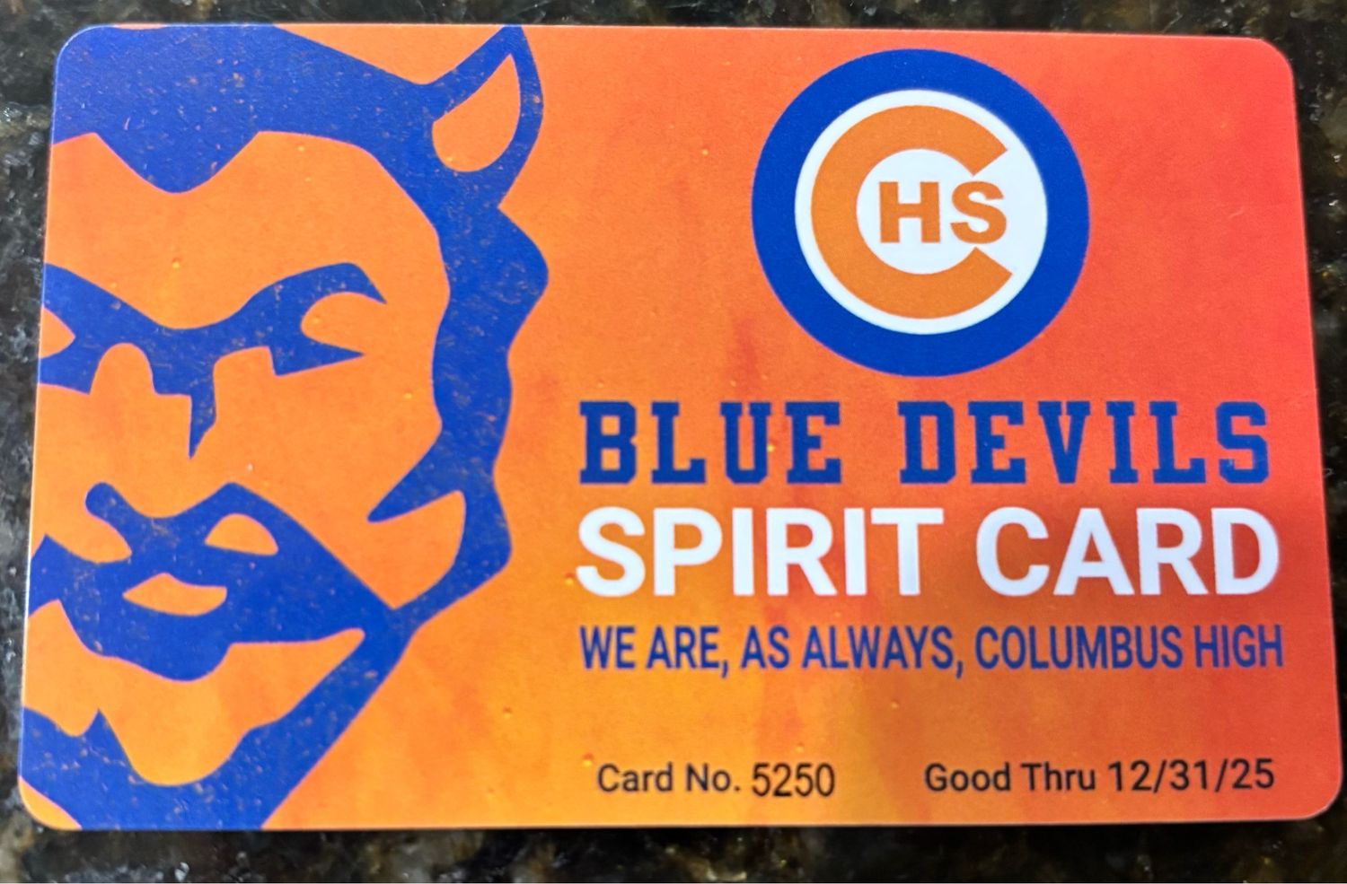 2025 CHS Spirit Card