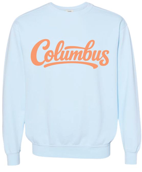 *Columbus - Light Blue Comfort Colors Sweatshirt
