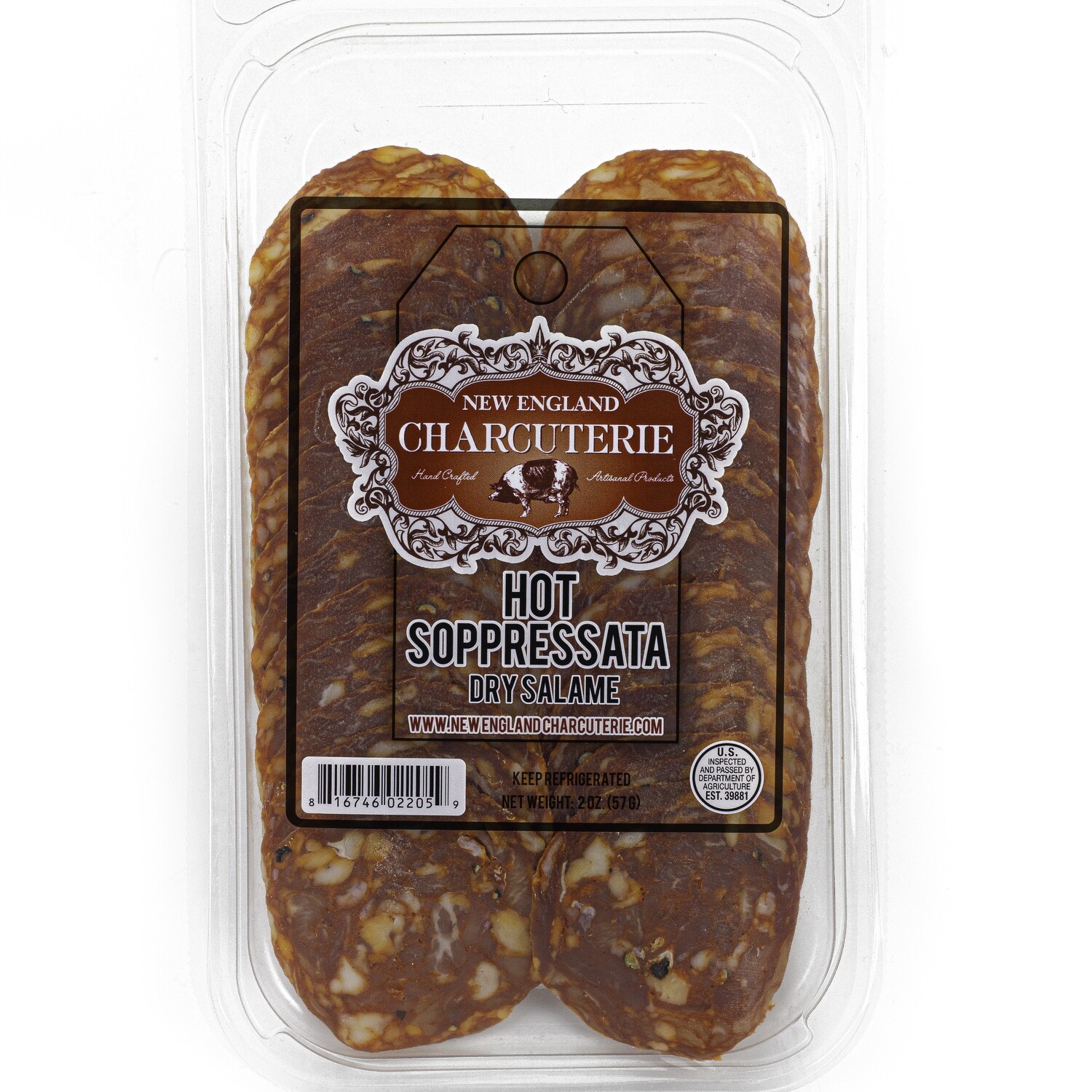 Hot Soppressata Pre-Sliced Dry Salame Hot Soppressata Pre-Sliced Dry Salame