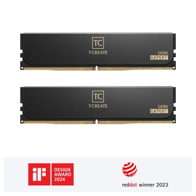 Memoria RAM DDR5 TEAMGROUP T-CREATE EXPERT 32GB (2x16GB) 6400MHz – Rendimiento profesional en negro Memoria RAM DDR5 TEAMGROUP T-CREATE EXPERT 32GB (2x16GB) 6400MHz – Rendimiento profesional en negro