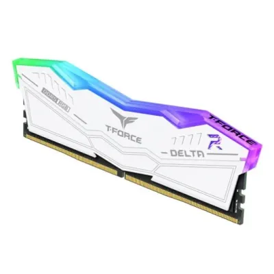 🎯 Memoria RAM DDR5 TeamGroup T-FORCE DELTA RGB 16GB (2x8GB) 6000MHz CL40 – Blanca con Iluminación LED Ultraancha 💻✨