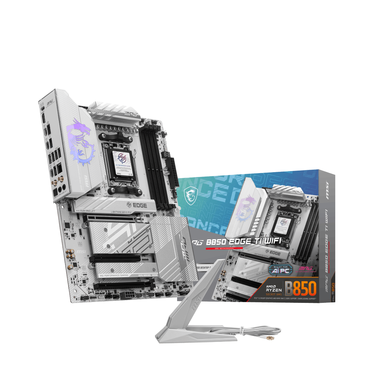 PLACA BASE MSI MPG B850 EDGE TI WIFI PCI-E x16 Gen5, M.2 Gen5