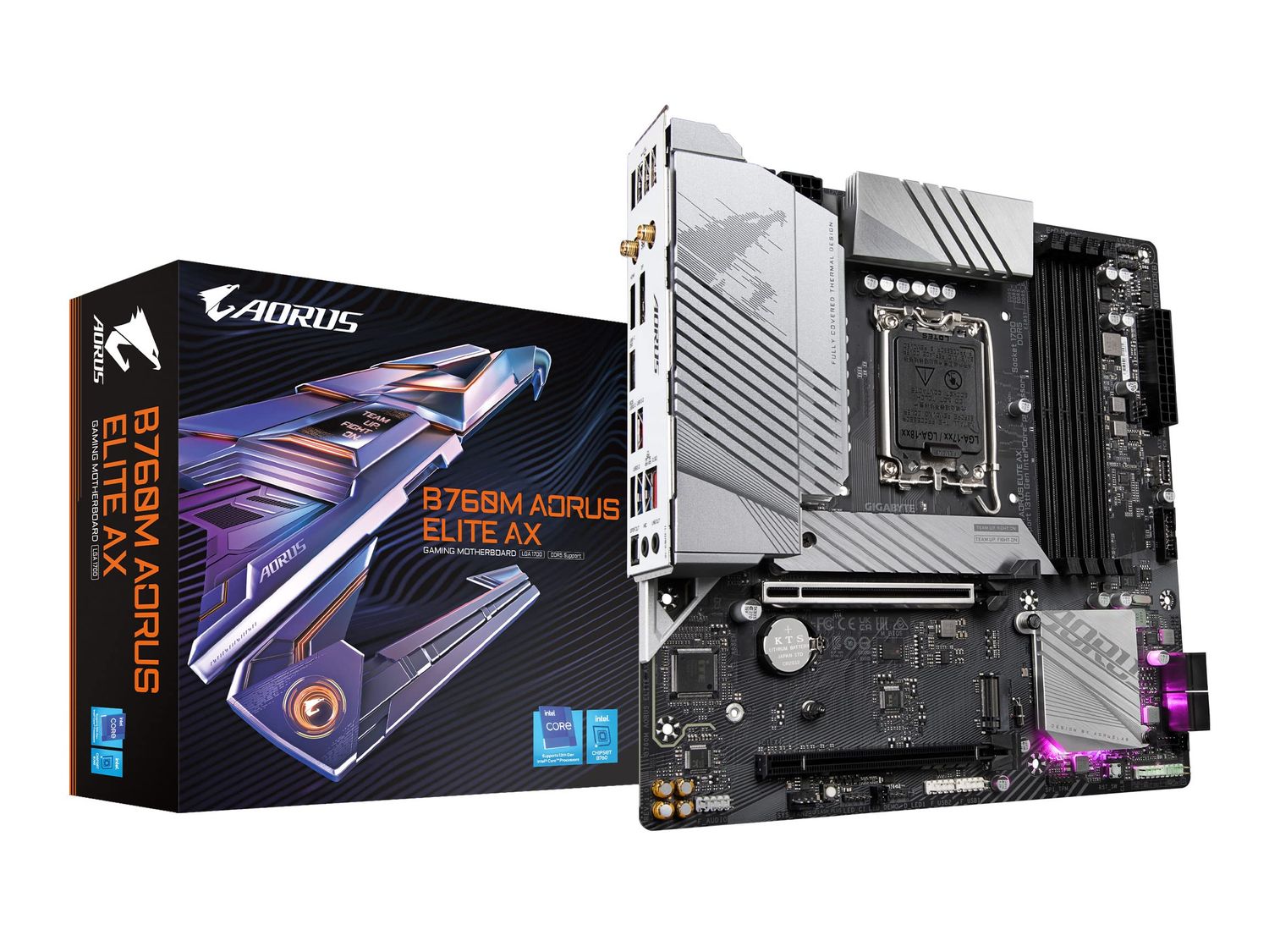 Placa Base GIGABYTE B760M AORUS ELITE WIFI6E GEN5 DDR4 – mATX LGA1700 con PCIe 5.0 y VRM 12+1+1