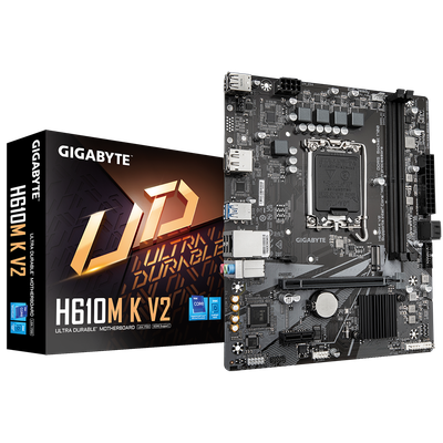 Placa Base GIGABYTE H610M K V2 LGA1700 DDR5 – mATX económica con soporte Intel 12ª/13ª/14ª Gen Placa Base GIGABYTE H610M K V2 LGA1700 DDR5 – mATX económica con soporte Intel 12ª/13ª/14ª Gen
