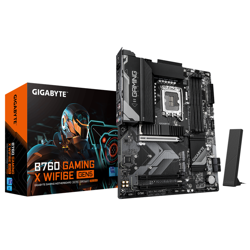 Placa Base GIGABYTE B760M GAMING X WIFI6E GEN5 – LGA1700 DDR5 | Gaming ATX con PCIe 5.0, Wi-Fi 6E y VRM 8+1+1