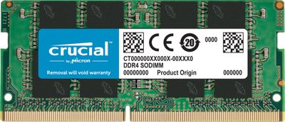 Memoria RAM Crucial SODIMM 8GB DDR4 3200MHz – Portátiles | Rendimiento, Estabilidad y Bajo Consumo