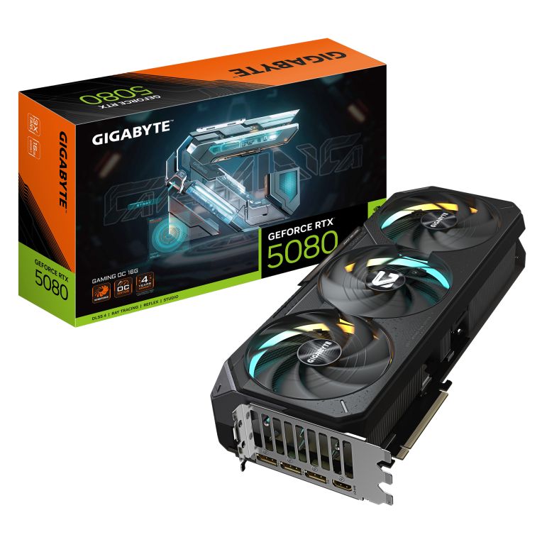 🔥🎮 Tarjeta Gráfica GIGABYTE GeForce RTX 5080 GAMING OC 16GB – GDDR7, WINDFORCE, RGB Halo y PCIe 5.0
