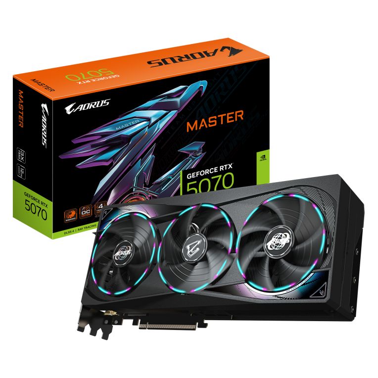 🖤⚡ GIGABYTE GeForce RTX 5070 AERO OC 12GB GDDR7 – Elegancia en negro + potencia next-gen con DLSS 4