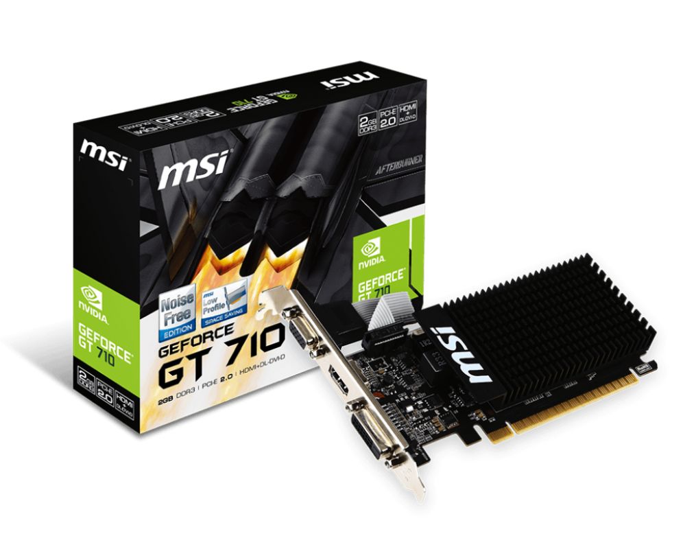 ⚡ MSI GeForce GT 710 2GD3H LP – Gráfica Low Profile silenciosa para oficina y multimedia