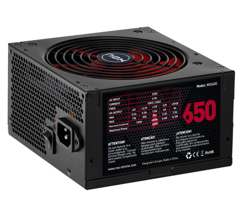 ⚡ Nox NX650 650W – Fuente ATX fiable, silenciosa y eficiente con PFC Activo