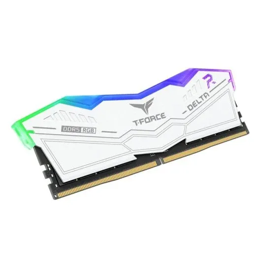 🎮 Memoria RAM DDR5 TEAMGROUP T-FORCE DELTA RGB 32GB (2x16GB) 6000MHz CL30 – Blanca, Alto Rendimiento con Iluminación RGB 💡