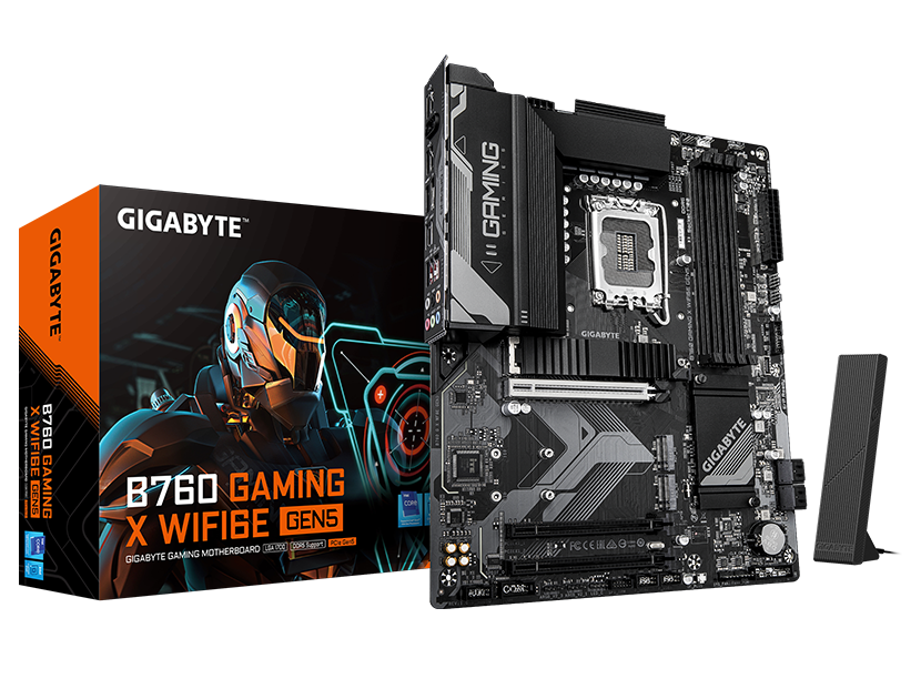 Placa Base GIGABYTE B760M GAMING X WIFI6E GEN5 – LGA1700 DDR5 | Gaming ATX con PCIe 5.0, Wi-Fi 6E y VRM 8+1+1