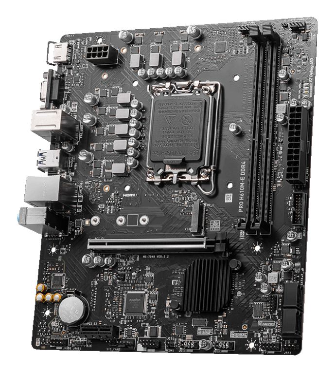 PLACA BASE MSI PRO H610M-E D4 – Micro-ATX LGA 1700 | DDR4, M.2 NVMe, Gigabit LAN, Audio 7.1