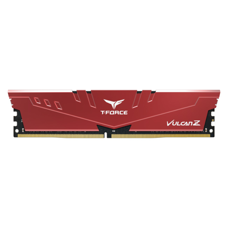 TEAMGROUP T-FORCE VULCAN Z DDR4 8GB 3200MHz RED – Memoria Gaming CL16, Bajo Voltaje, Aluminio Premium