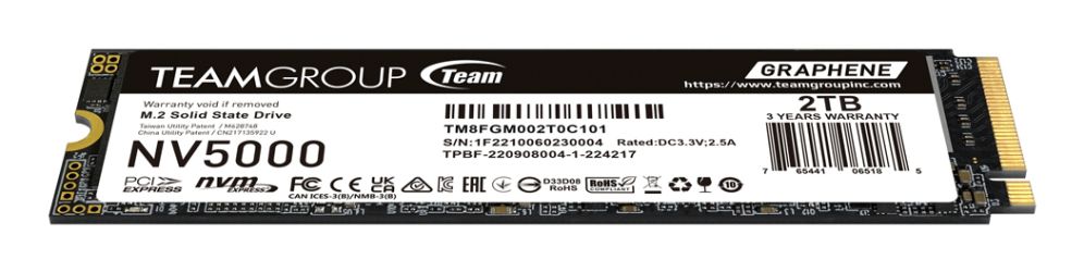 ⚡ TeamGroup NV5000 2TB M.2 NVMe | Potencia PCIe Gen4x4