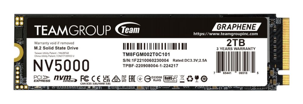 ⚡ TeamGroup NV5000 2TB M.2 NVMe | Potencia PCIe Gen4x4