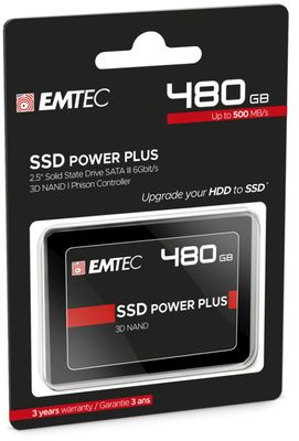 ⚡ SSD Emtec 480GB X150 Power Plus | 3D NAND &amp; Phison Controller