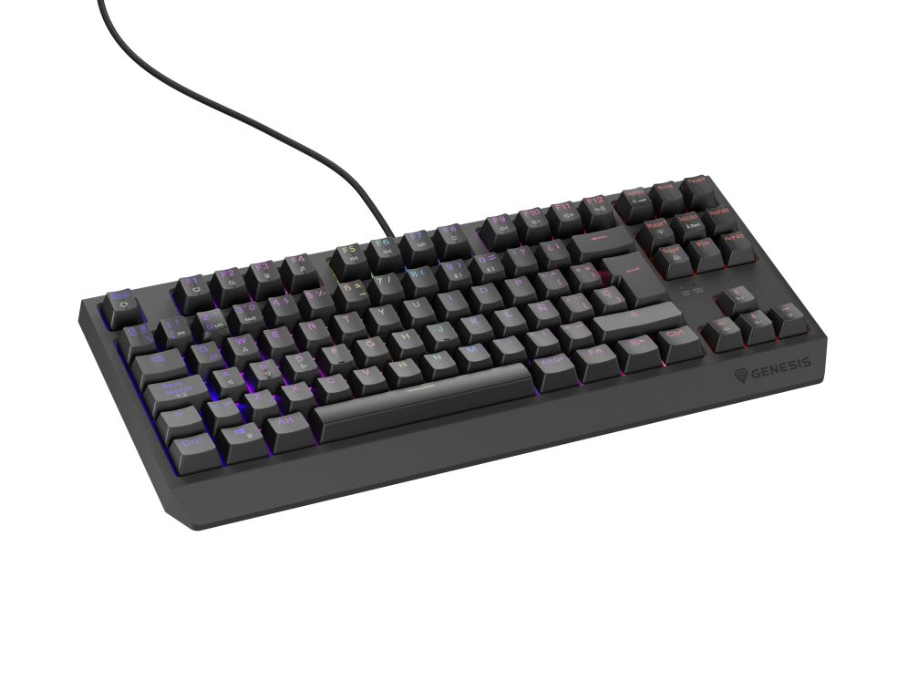 TECLADO GAMING GENESIS THOR230 TKL ES USB RETROILUMINADO MECANICO NEGRO