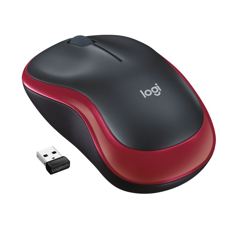 RATON LOGITECH M185 ROJO RF INALAMBRICO PILAS