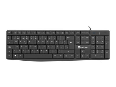 TECLADO NATEC NAUTILUS SLIM LAYOUT USB NEGRO
