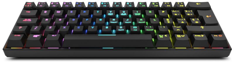 TECLADO MINI KROM GAMING KLUSTER BLUETOOTH RETROILUMINADO MECANICO NEGRO