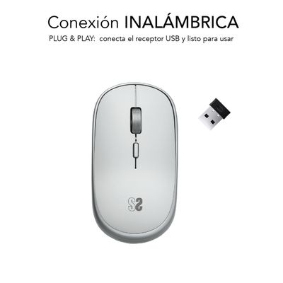 RATON SUBBLIM MINI SILVER RF INALAMBRICO PILAS