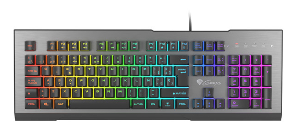 TECLADO GAMING GENESIS RHOD 500 USB RETROILUMINADO ALUMINIO