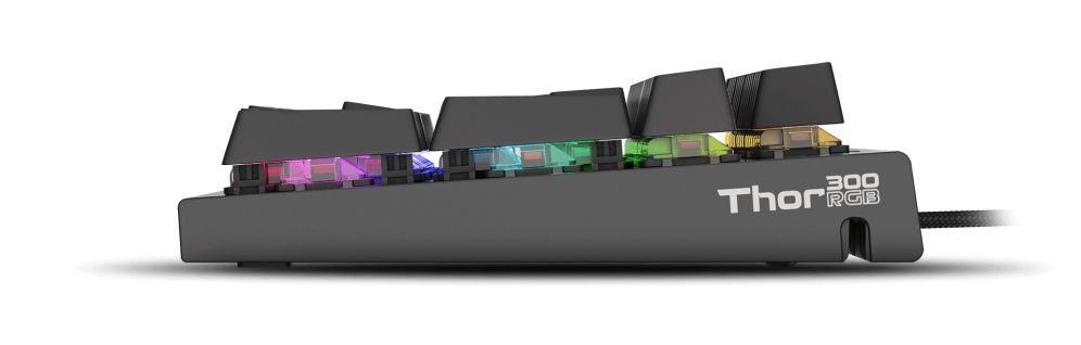 TECLADO GAMING GENESIS THOR 300 PT USB RETROILUMINADO MECANICO NEGRO