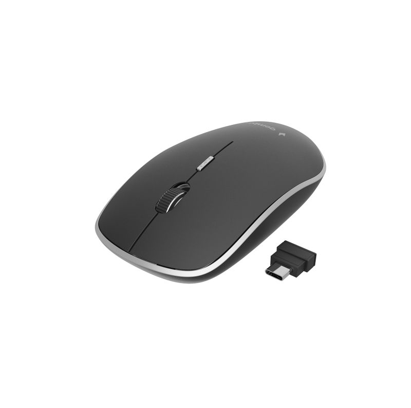RATON GEMBIRD OPTICO 1600 DPI NEGRO RECEPTOR USB-C RF INALAMBRICO PILAS