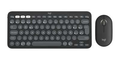 COMBO TECLADO RATON LOGITECH QWERTY INALAMBRICO GRAFITO