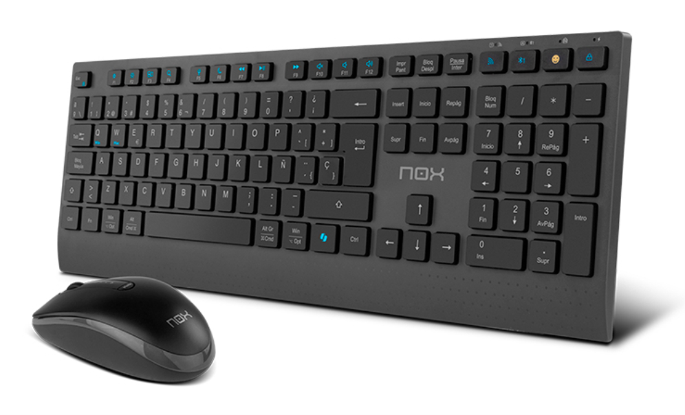 COMBO TECLADO-RATON NOX LITE DUO INALAMBRICO ES NEGRO