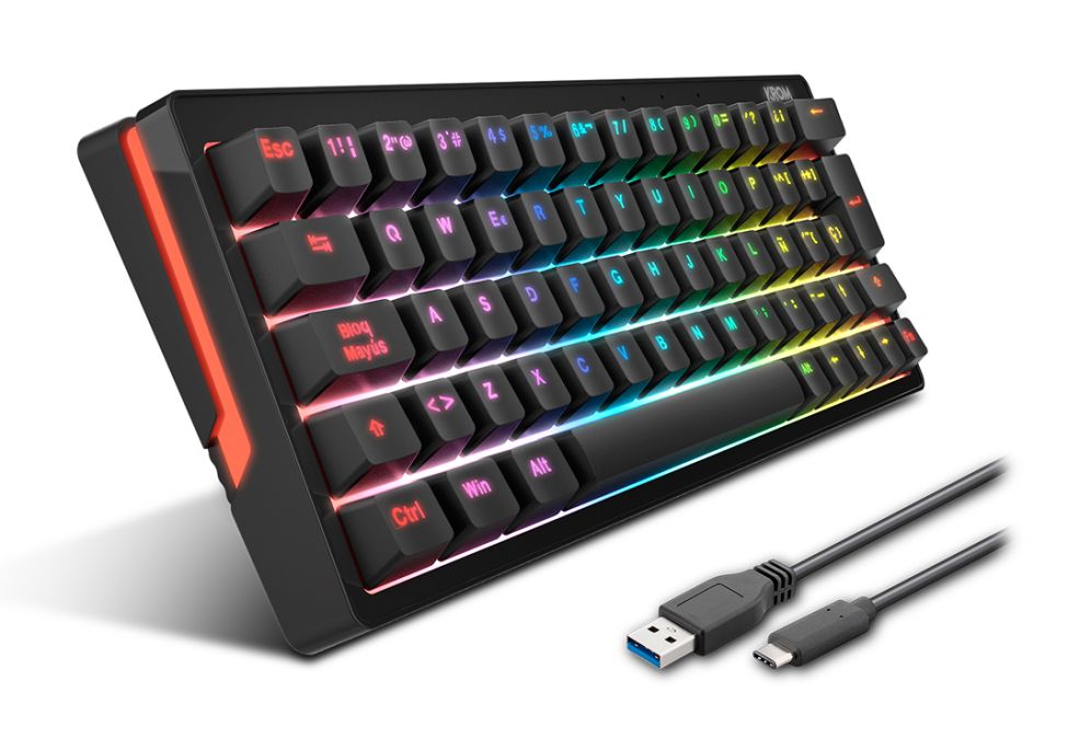 KROM KREATOR MINI TECLADO MECÁNICO RGB