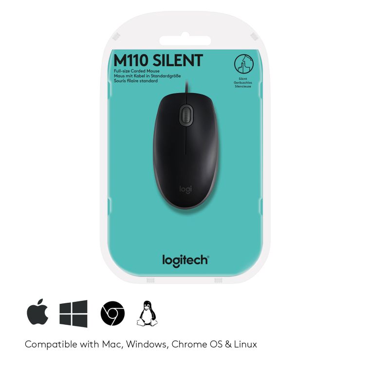 RATON LOGITECH B110 SILENT NEGRO USB