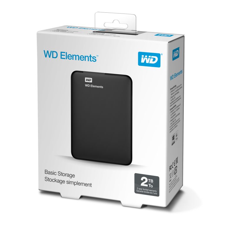 DISCO DURO EXT 2.5" WD 2TB ELEMENTS 3.0 NEGRO