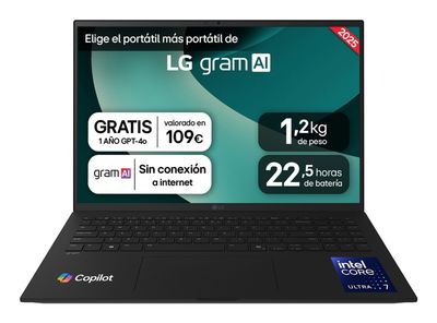 PORTATIL LG GRAM U7-255H 32GB 1TB 16"WQXGA FreeDOS