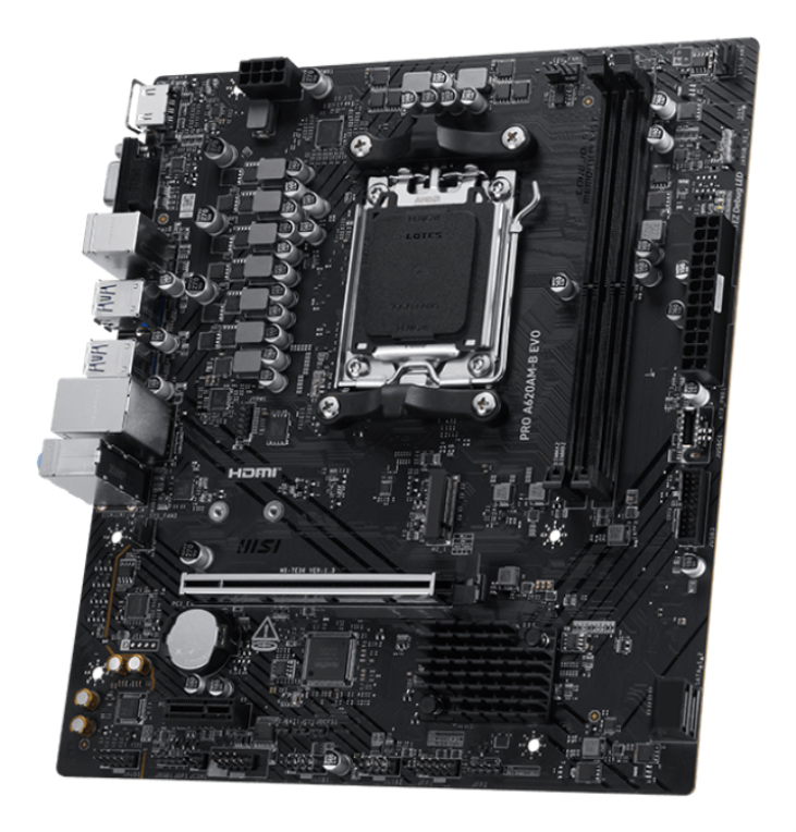 PLACA BASE MSI PRO A620M-B EVO AM5 MATX 2XDDR5
