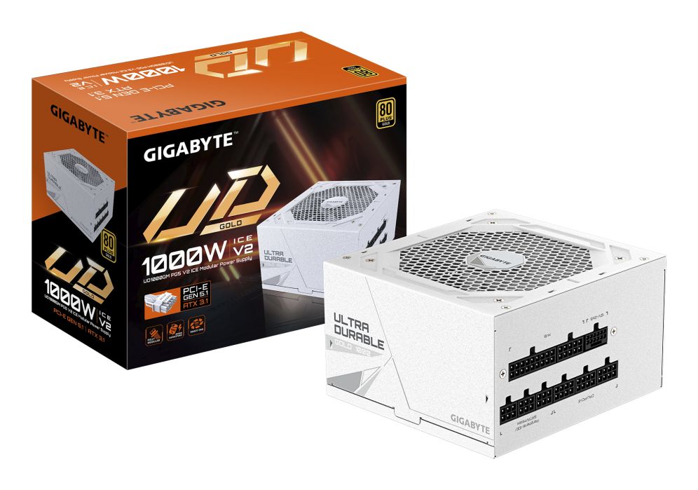 Fuente Alimentacion Gigabyte Gp-Ud1000Gm Pg5 Ice 1000W 80+ Gold - GIGABYTE Alto Rendimiento