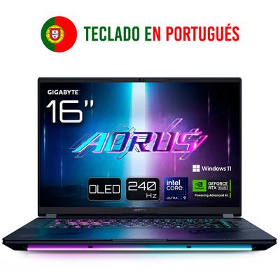 Portatil Gigabyte Aorus Master 16 U9-275Hx Rtx 5090 32Gb 1Tb 16"Oled W11P - GIGABYTE Alto Rendimiento