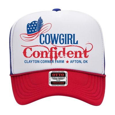 Cowgirl Confident Patriotic Trucker Cap