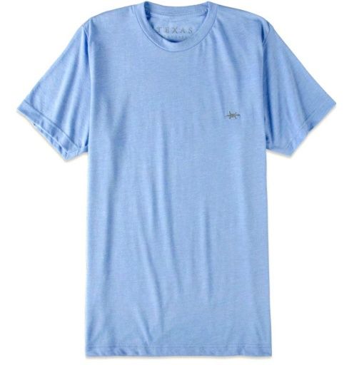 PERFORMANCE HYBRID TEE, Size: S, Colour: HEATHER LIGHT BLUE