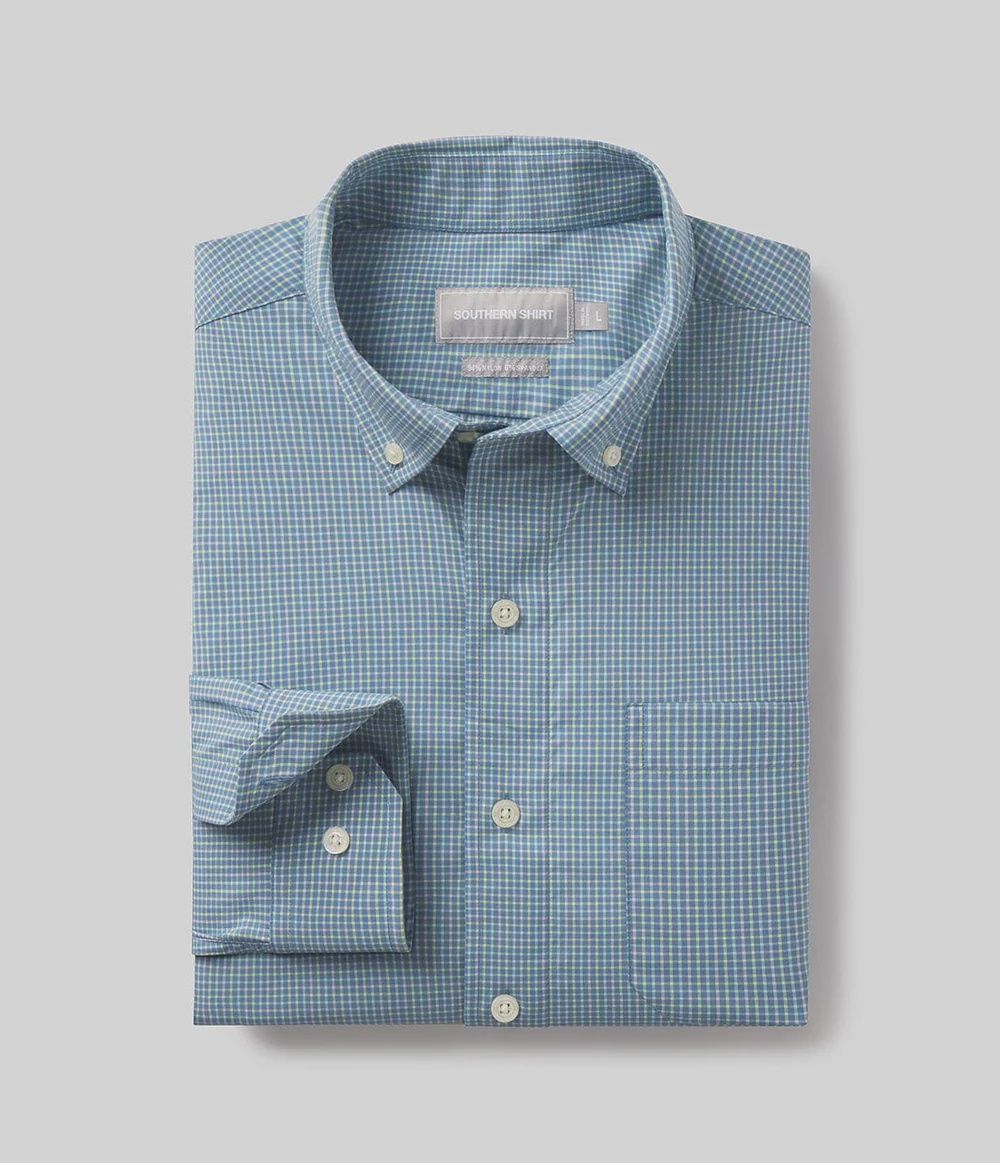 Hampton Check LS Button Up, Color: Nightlife, Size: Medium