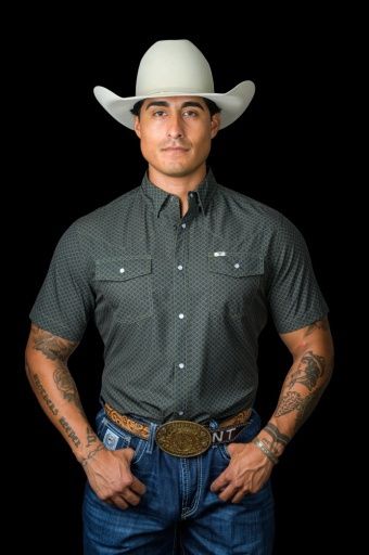 THE BUDDY - SHORT SLEEVE SNAP SHIRT, Size: Small